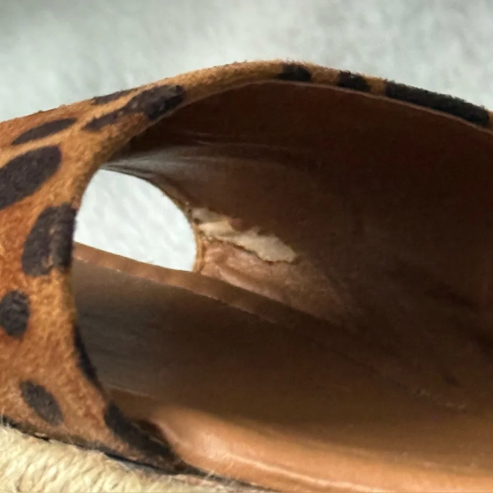 Leopard Print Espadrille Sandals Wild Diva Lounge Size‎ 9 Wedge Women’s